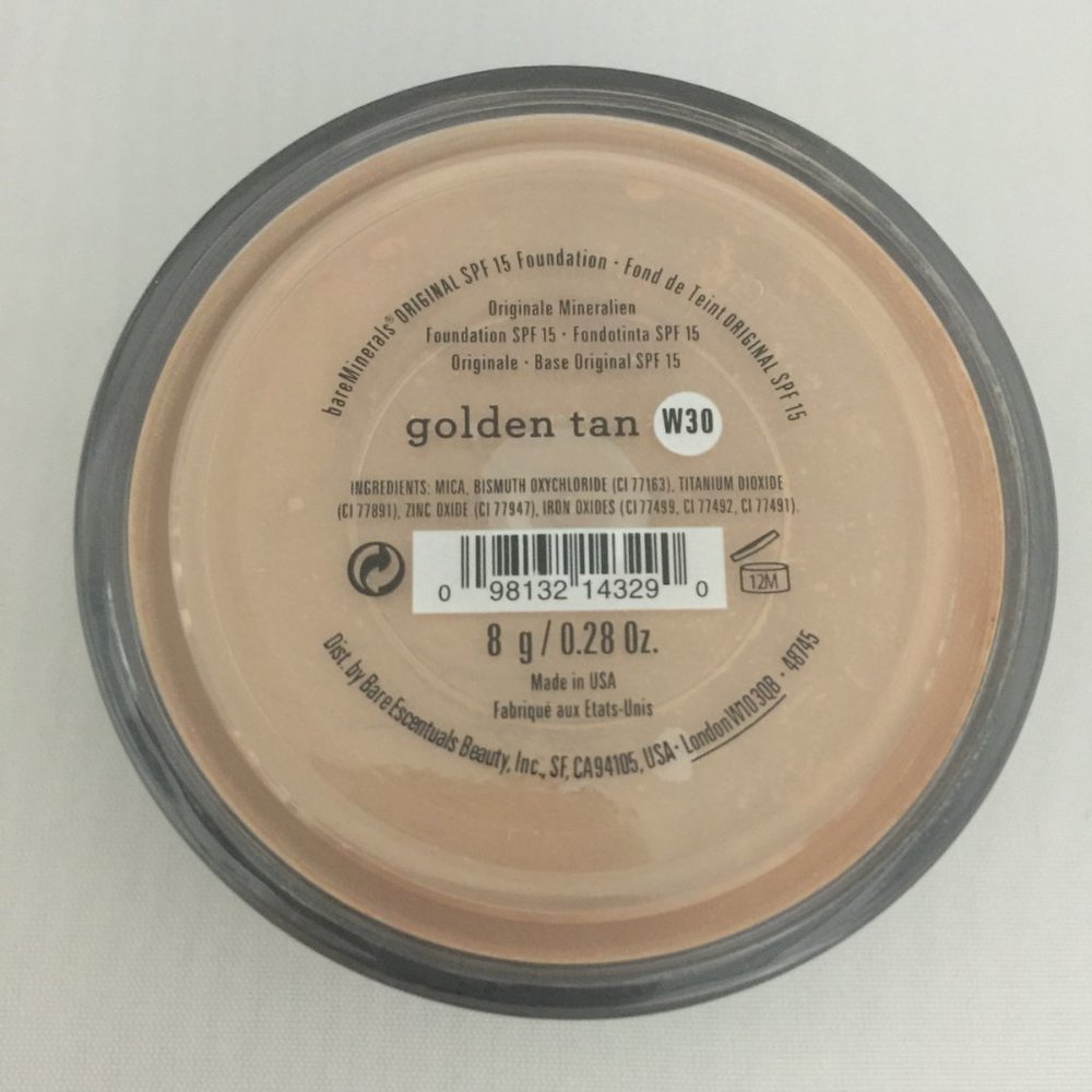 #NWT bareMinerals SPF15 Original Foundation Golden Tan W30 8g/0.28oz